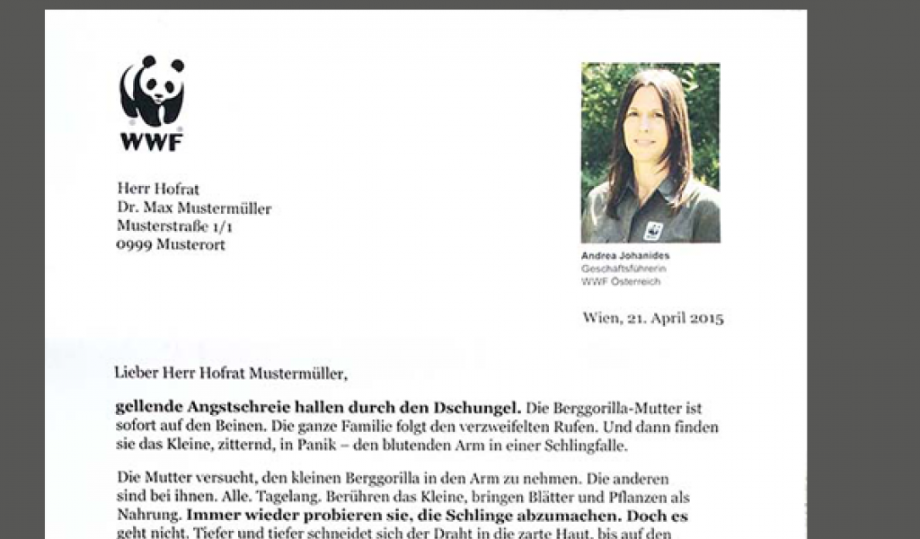 WWF Gorilla-Mailing